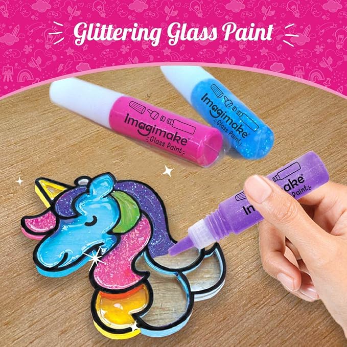 Imagimake Window Art Princess | Unicorn & Mermaid Suncather Kit | 16 Pieces - Image 5