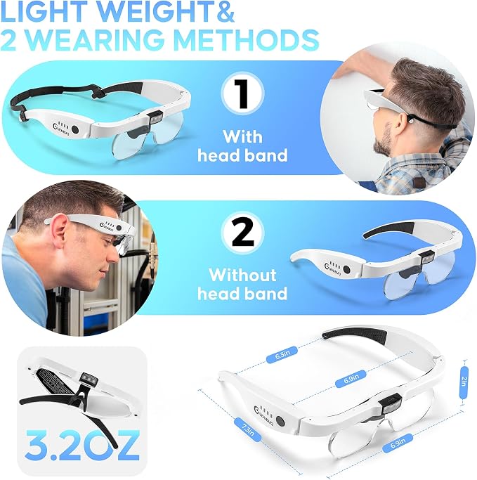 Magnifying Glass with Light, 1.5X-5.0X Magnifying Glasses, Rechargeable - Image 5