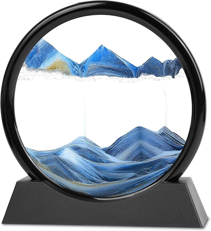 Moving Sand Art, 12 inch 3D Liquid Motion Deep Sea Sandscape Color Quicksand by Meeitec