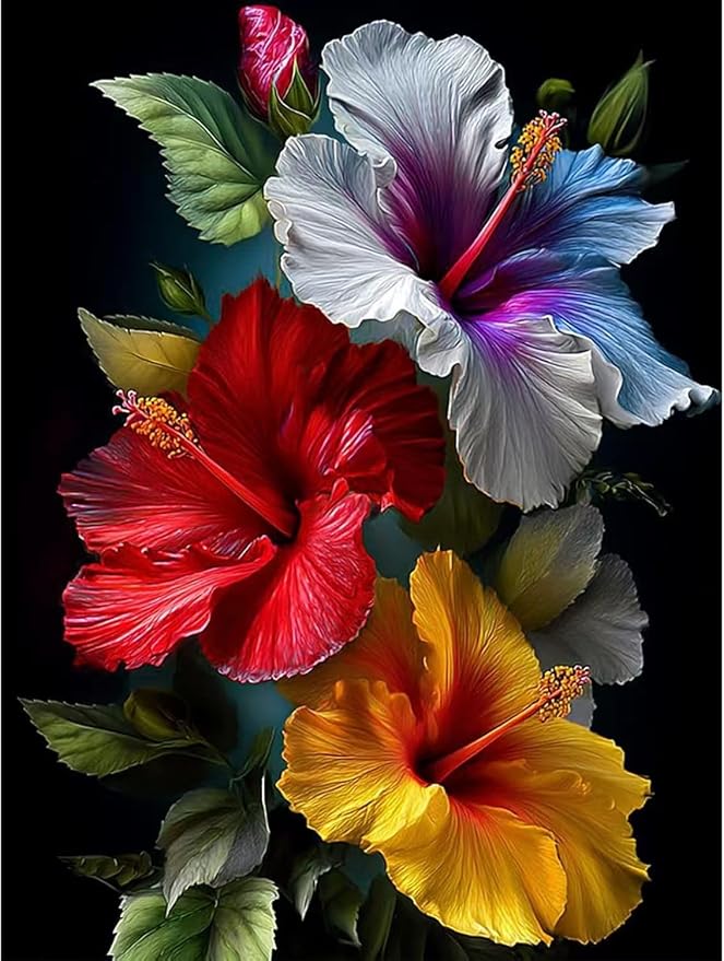 Flowers Stamped Cross Stitch Kits Flowers Cross Stitch Patterns, Dimensions by Unknown