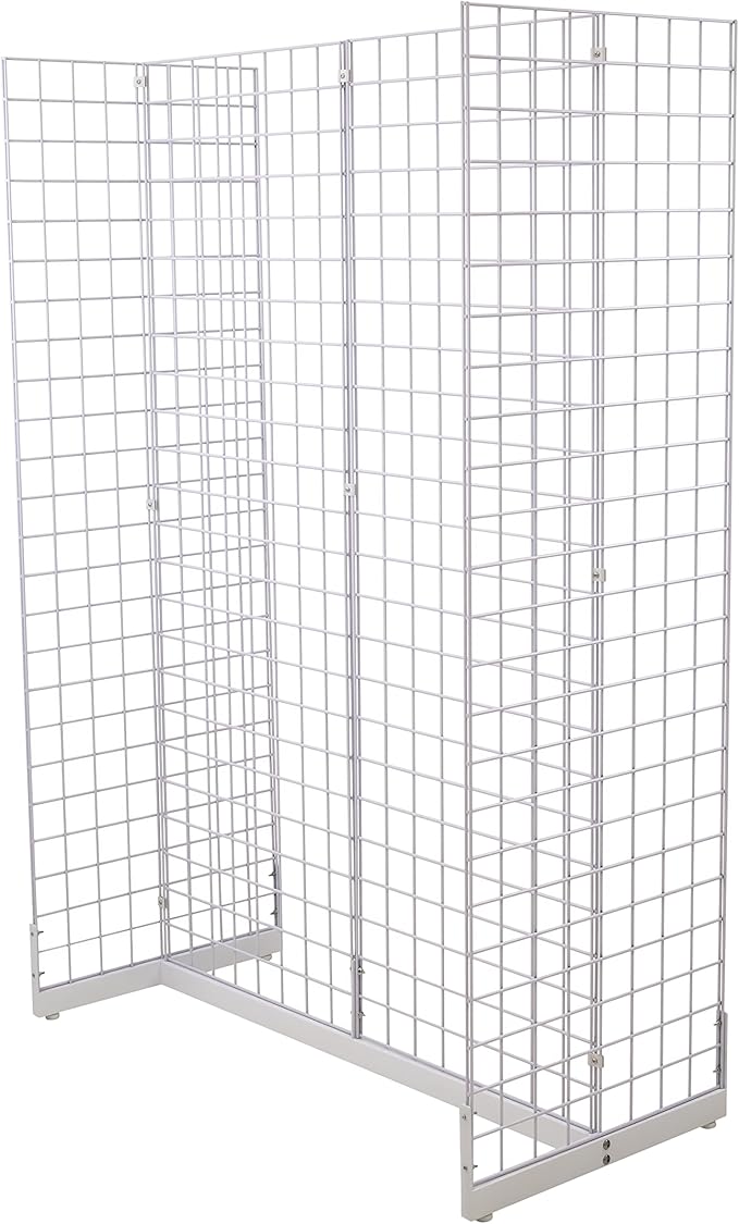 Gridwall Joining Clip Connectors for Grid Panels, Powder-Coated or Chrome Plated Steel (Quantity 20) (20, Chrome)