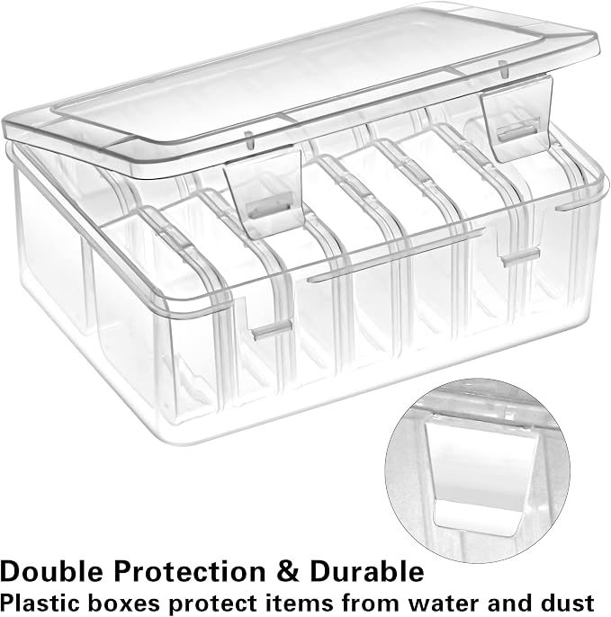 Mathtoxyz Small Bead Organizers, 45 Pieces Plastic Storage Cases Mini Clear - Image 6