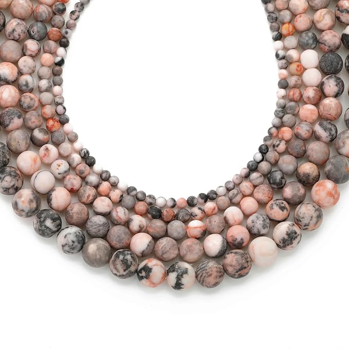 Zenkeeper 108 Pcs Pink Zebra Beads by Zenkeeper