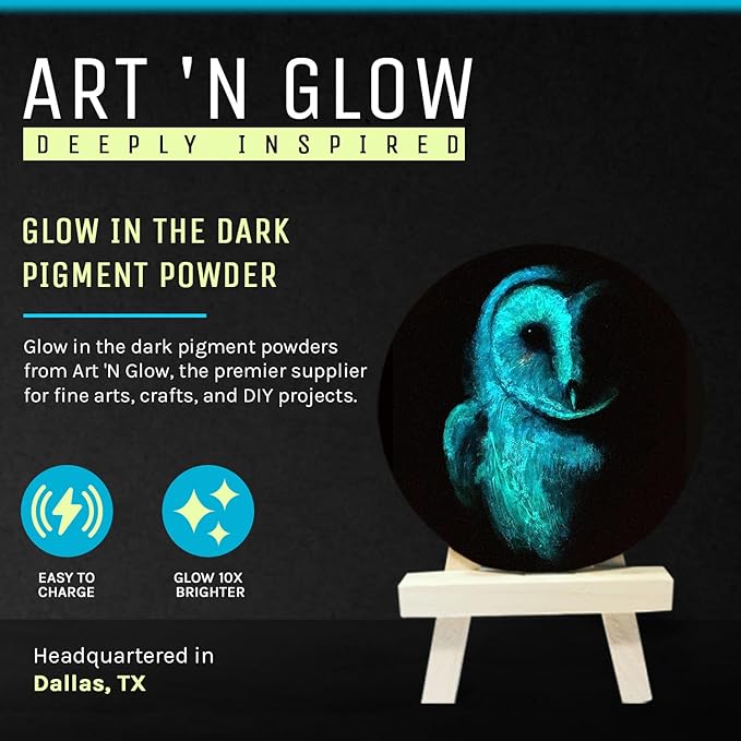 Glow in The Dark Pigment Powder - Neutral and Fluorescent Color for Art Painting, Fine Art, Nail Art Paint, and DIY Crafts - Long Lasting 10+ Color Options - Neutral Orange - (8 Ounce)