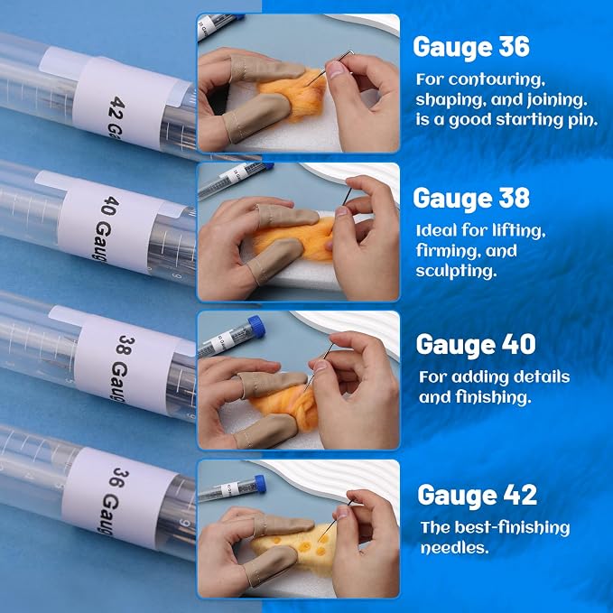 205pcs Needle Felting Starter Kits: 150pcs Wool Felting Tools & 3 Needle Bottles - Image 6