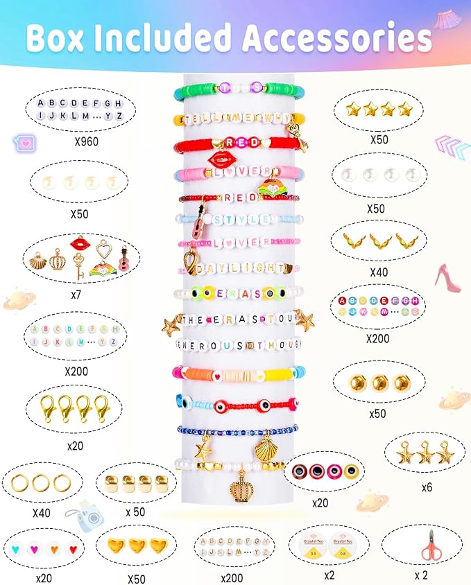 Goldwise Friendship Bracelet Kit 6 Boxes, Bracelet Making Kits - Image 5