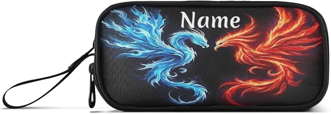 Custom Dragon Phoenix Pencil Case Box Boys Girls Personalized Name Large Pencil - Image 8