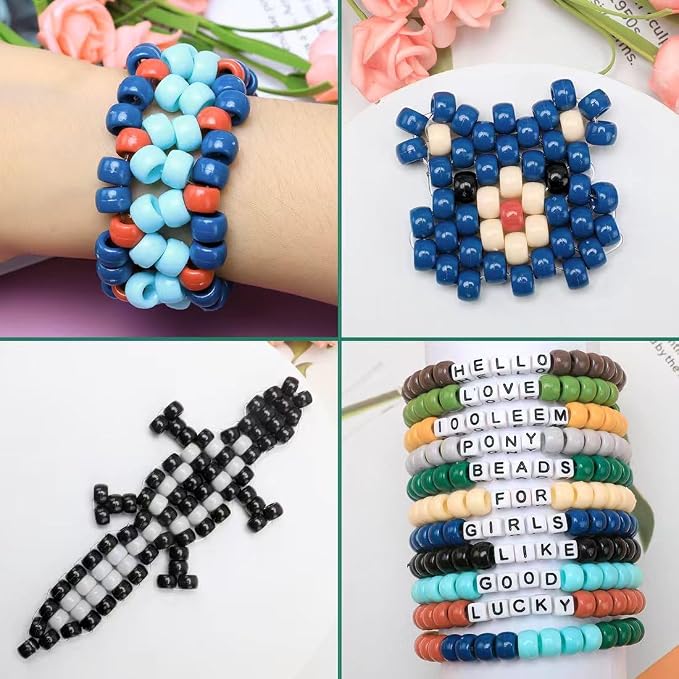 IOOLEEM 4000pcs Earth-Tone Colors Pony Beads, Beads - Image 4