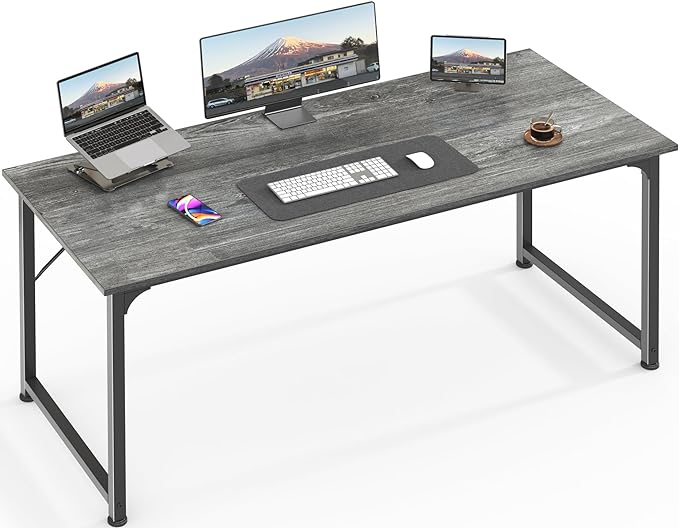 Huuger Computer Desk, 55 Inch Home Office Desk, Gaming Writing Work from Home by Huuger