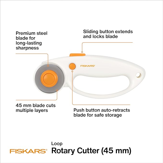 Fiskars 45mm Rotary Cutter for Fabric - Image 3