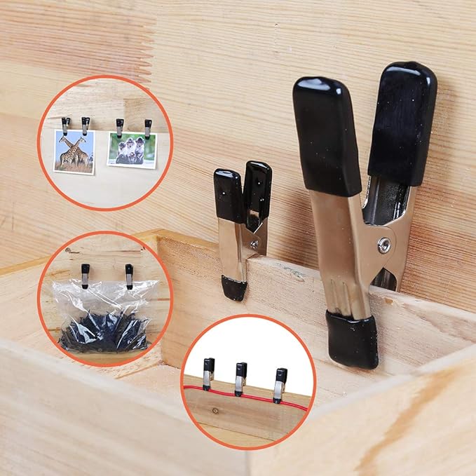 Amazon Basics 20-Piece Steel Spring Clamp Set, Non-Marking PVC-Coated Tips - Image 4