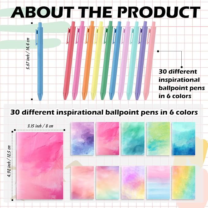 Sayglossy 60 Pcs School Pocket Journal Notebook Bulk - Image 2