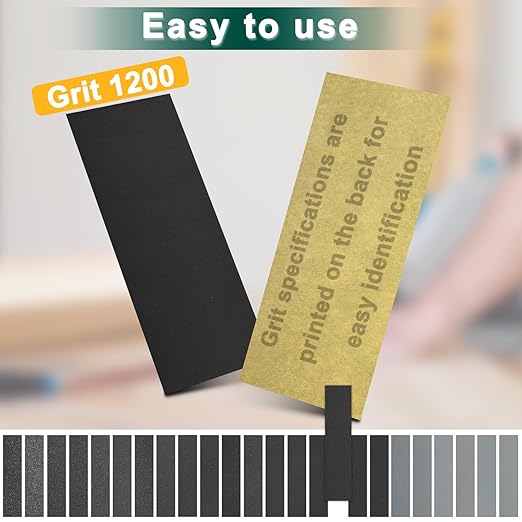 20PCS Sand Paper 1200 Grit Sandpaper Sheets, 9 x 3.6 Inch Wet Dry Sandpaper Sheets, Sand Paper for Metal, Wood Furniture, Automotive and Crafts