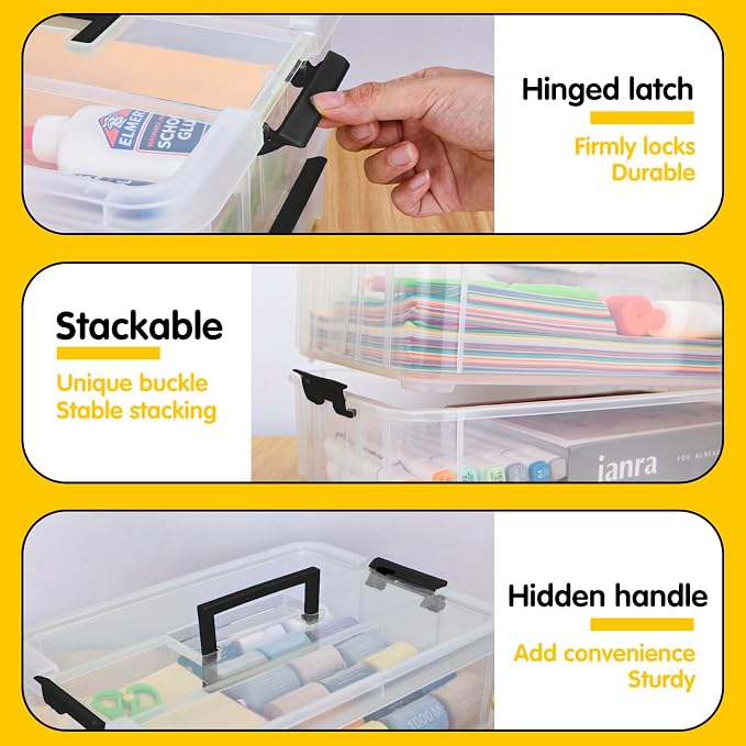 TERGOO 2 Layer Plastic Storage Containers - Image 4