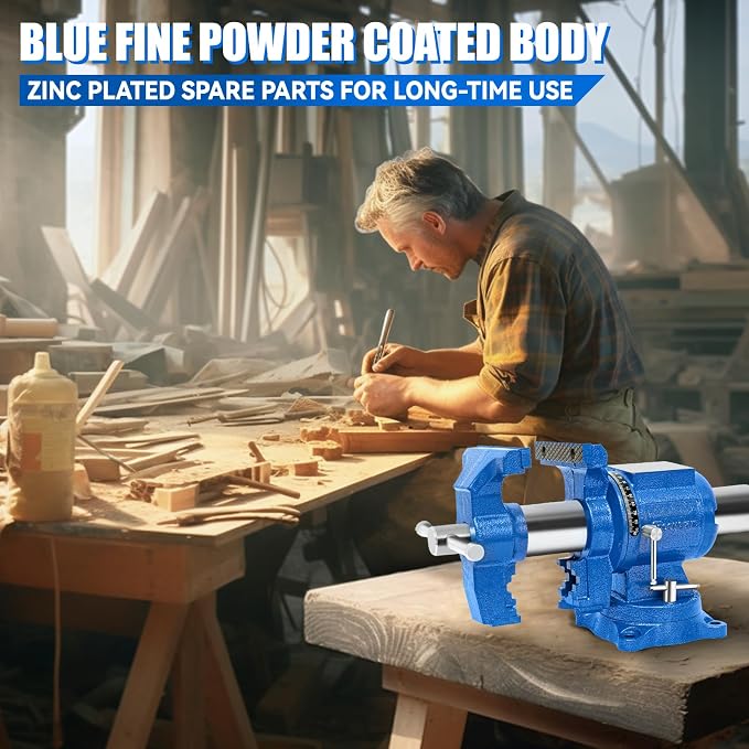 6-Inch Heavy Duty Bench Vise Ductile Iron Bench Vise 360° Multi-Purpose Bench - Image 9