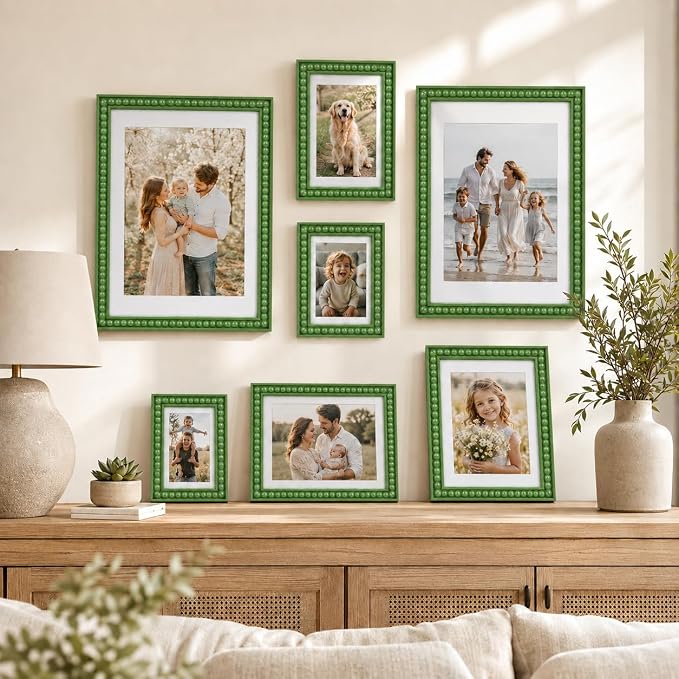 Solid Wood 6x8 Picture Frame Beaded Frame - Image 7