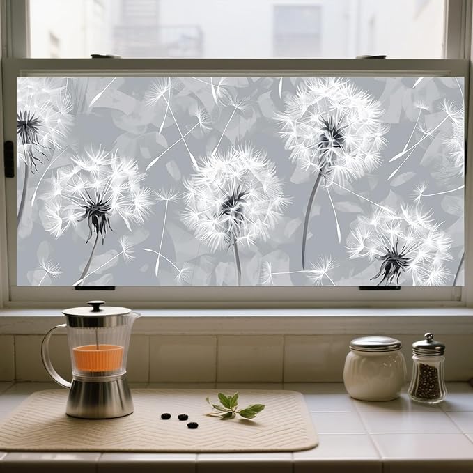 IVN Privacy Window Film Stained Glass Style 39.3x17.7 Inch Static Cling - Image 6