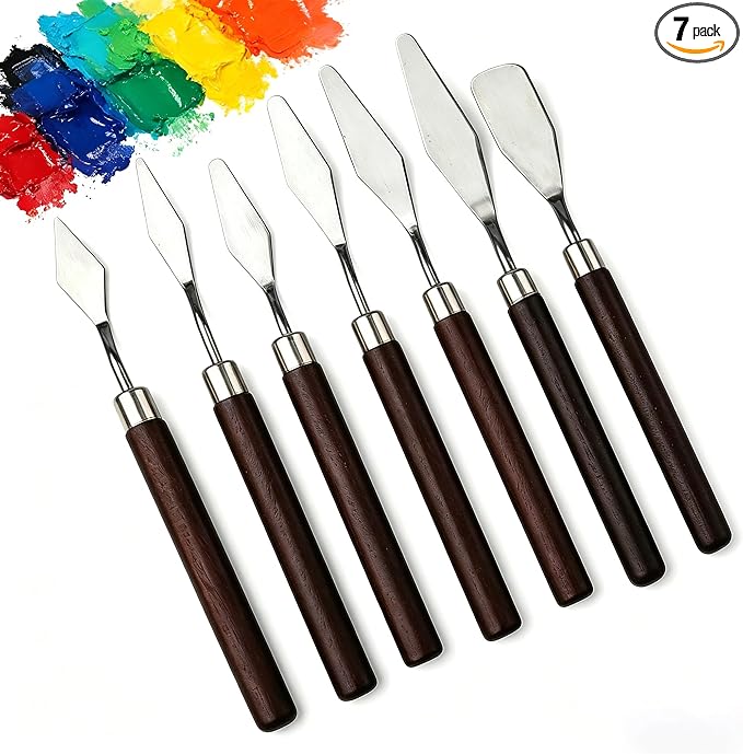 Palette Knife Set of 7, Stainless Steel Painting Knives by HomeKitchen%7CACozyHome