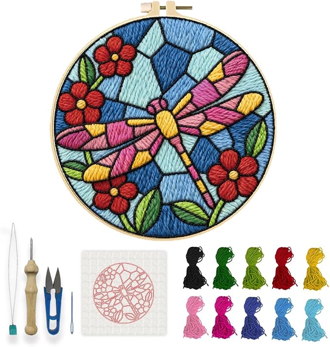 INFUNLY Dragonfly Punch Needle Kits by INFUNLY