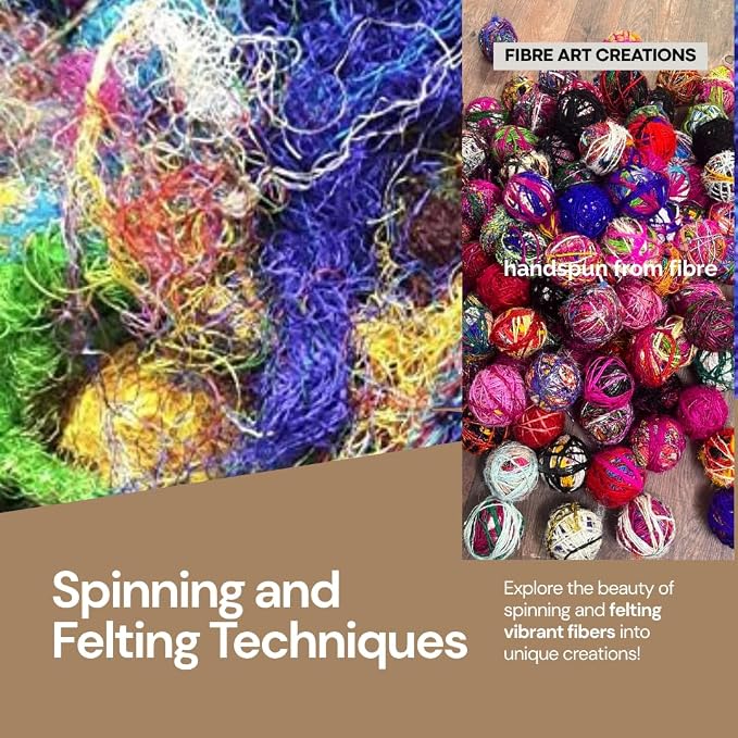Knitsilk Mulberry Silk Fibers – Hand-Dyed Multicolor Silk Roving - Image 6
