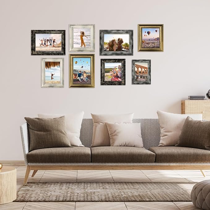 4x6 Picture Frames Set of 4 Vintage Photo Frame, Rustic Retro Photo Frame - Image 6