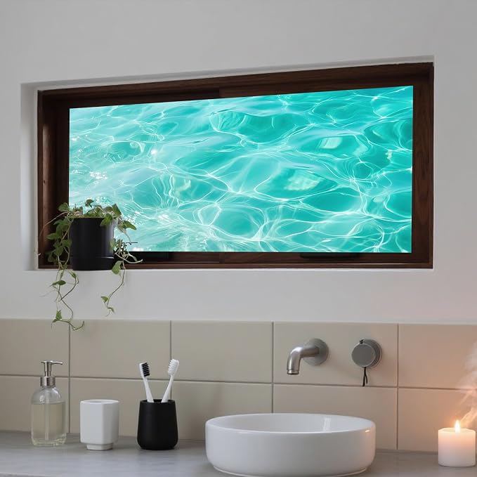 IVN Privacy Window Film Decorative Clear Water Ripples, Static Cling Window Film - Image 7