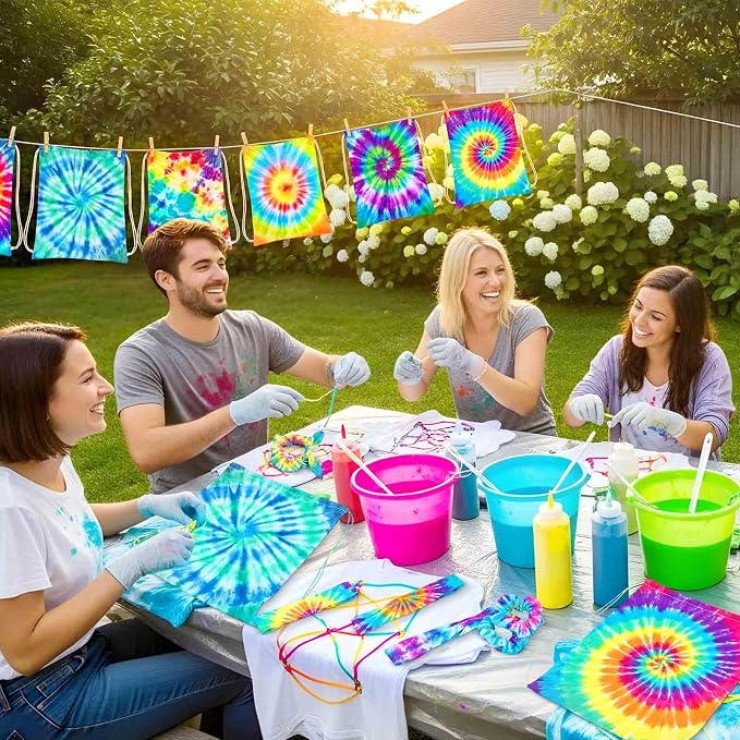 Abbylike 216 Pcs Tie Dye Party Supplies - Image 4