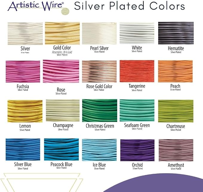 Artistic Wire, 28 Gauge Silver Plated Tarnish Resistant Colored Copper Craft - Image 6