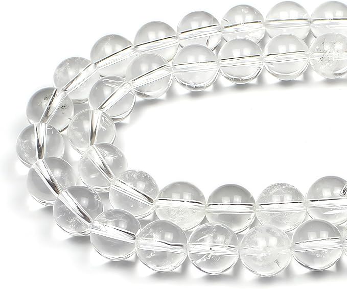 MJDCB 7A Natural White Clear Quartz Beads Gemstone by MJDCB