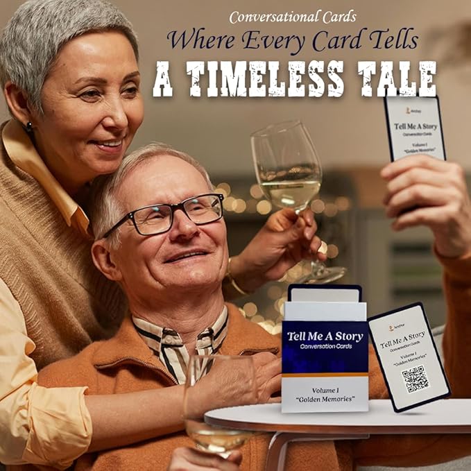 Conversation Starter Cards - Fun Prompts for Families, Friends, Seniors & Couples - Family Conversation Cards & Card Game for Couples (Volume 1)