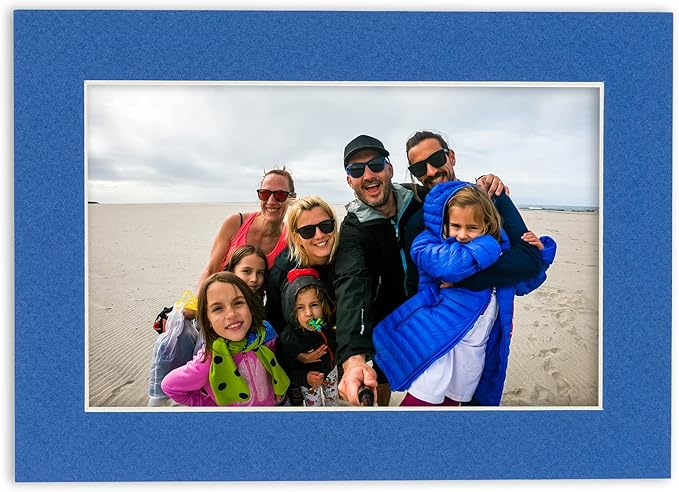 11x14 Mat for 8.5x11 Photo - Precut Royal Blue Picture Matboard for Frames 11 x 14 Inches - Bevel Cut to Display Art 8.5 x 11 Inches - Acid Free Pack of 25 MATS with Backing Boards & Clear Bags
