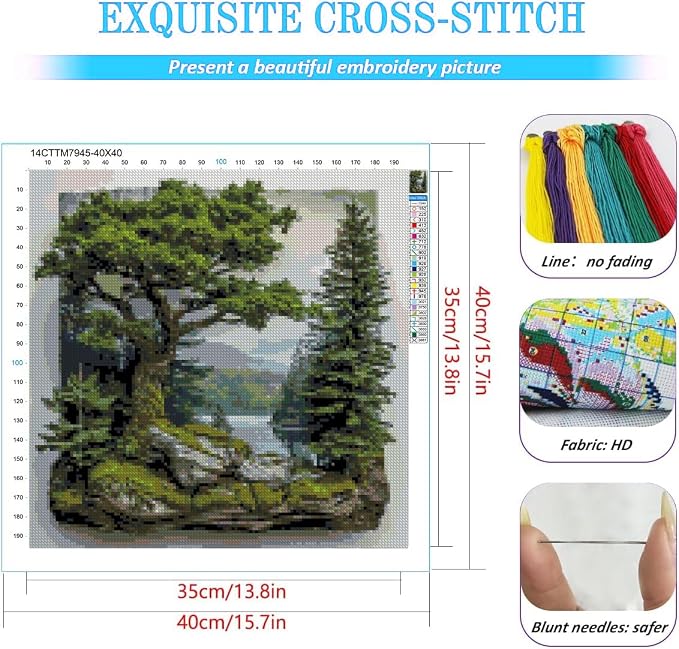 KYOQFVN Landscape Stamped Cross Stitch Kits - Image 2