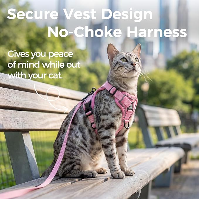 Cat Harness and Leash Set Escape Proof Tactical Small Kitten Harness Emotional - Image 3