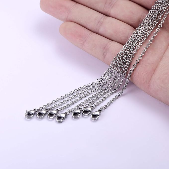 30 Pack 24 Inch Necklace Chain Stainless Steel Link Cable Chain Necklace - Image 5