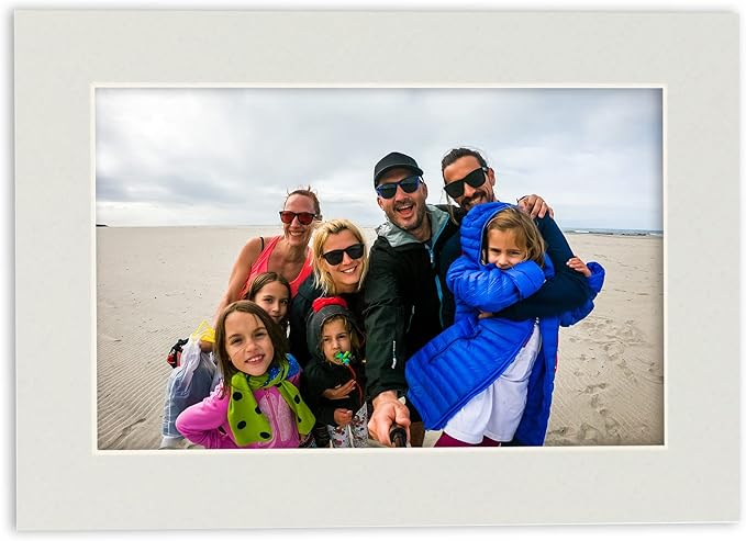 11x14 Mat for 8.5x11 Photo - Precut Grey Picture Matboard for Frames Measuring 11 x 14 Inches - Bevel Cut Matte to Display Art Measuring 8.5 x 11 Inches - Acid Free Pack of TEN MATS