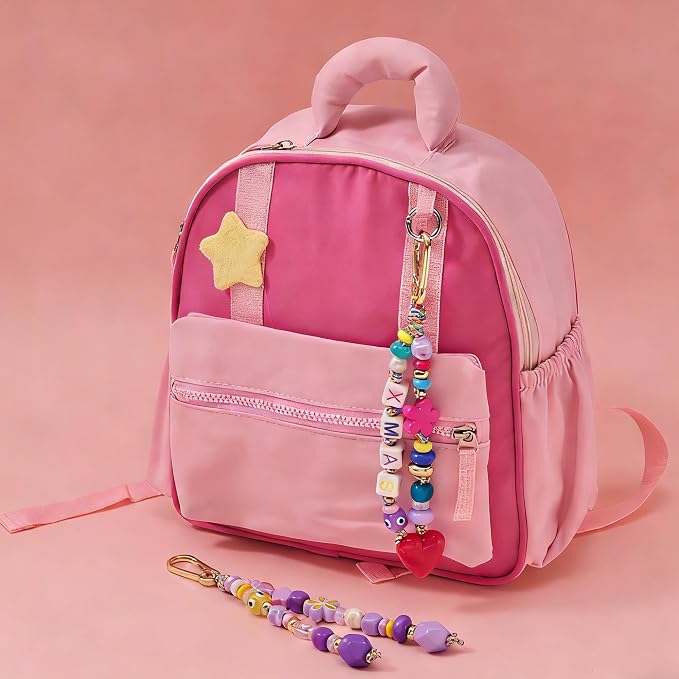 MYCUTEY DIY Keychain Making Kit-Big Beaded Keychain & Bag Charm Craft Supplies - Image 7