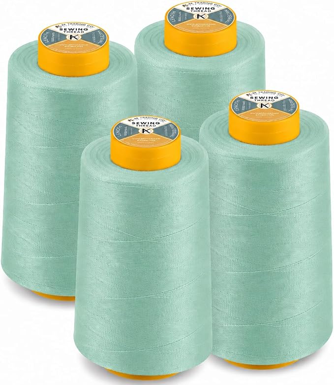 AK Trading 4-Pack Mint Green All Purpose Sewing Thread Cones of High Tensile by Fabrics%7CEventDecor%7CCrafts%7CUpholsteryFoam