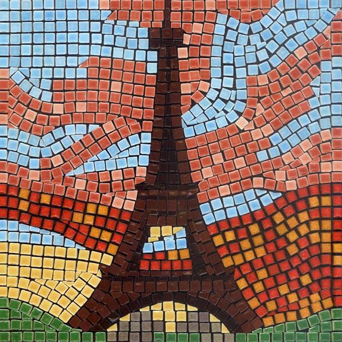 Do It Yourself Mosaic Art Kit for Adults, Make a Real Mosaic, Square 7inch by ALEA+Mosaic