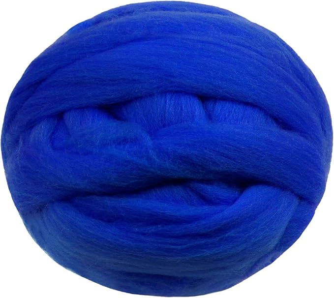 JeogYong Needle Felting Wool, 17.64oz Wool Roving Chunky Wool Yarn, Royal Blue by JeogYong