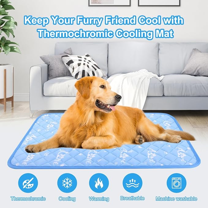 MH MYLUNE HOME Dog Cooling Mat 59" x 40" Arc-Chill Cool Fiber & Endothermic - Image 2