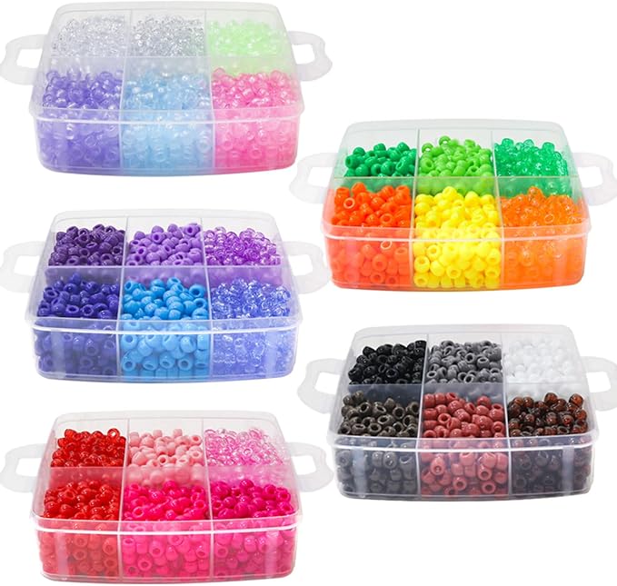 5800Pcs Glow in The Dark Pony Beads Bulk, 30 Colors Rainbow Kandi Bead - Image 6