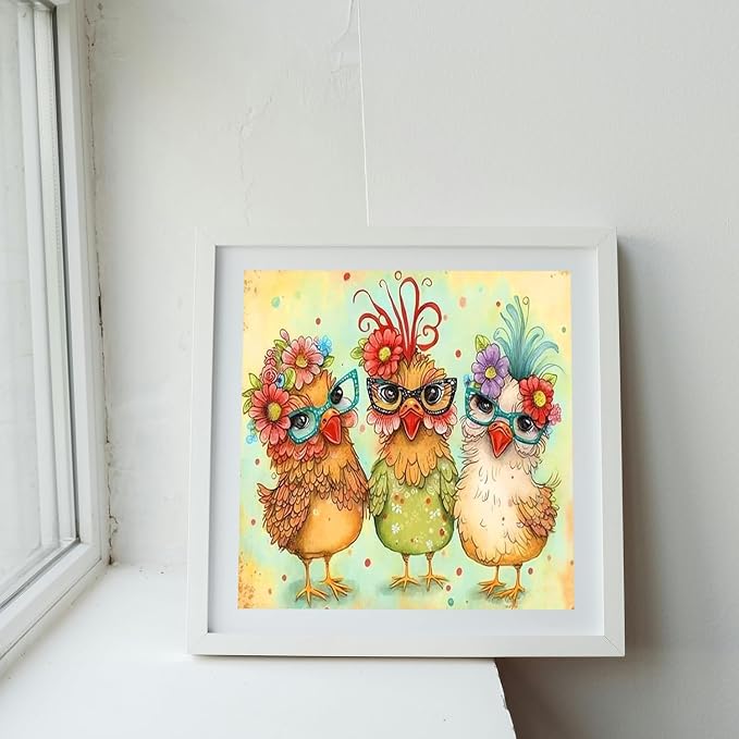 MBNTJHT Hen Chicken Stamped Cross Stitch Kits - Image 4