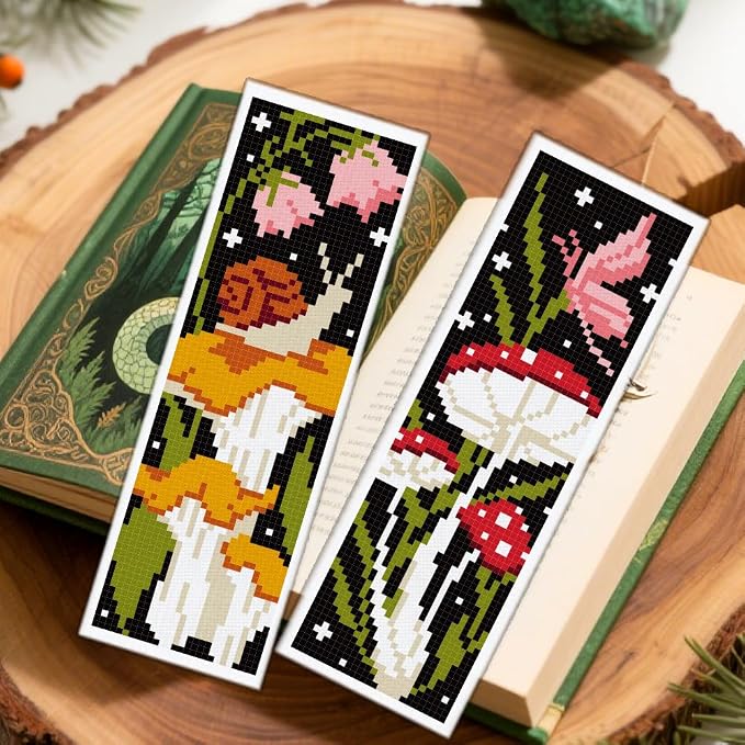 ACRNIGHEET 6PCS Cross Stitch Bookmark Kit - Image 7