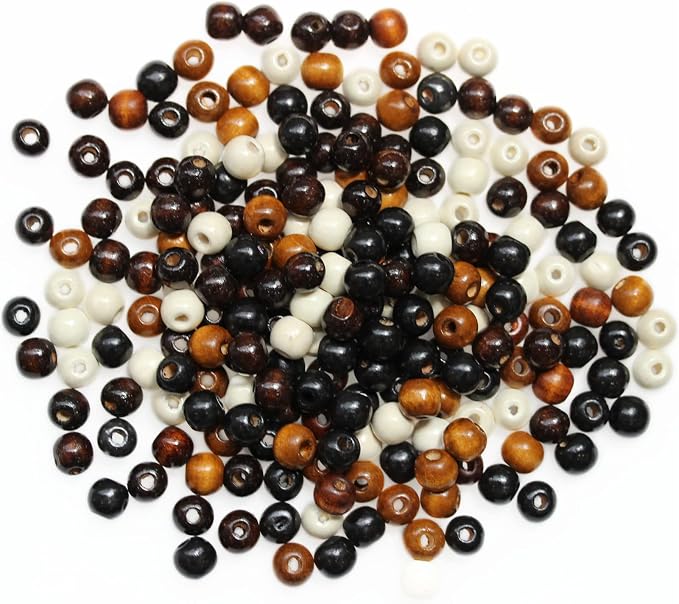 400Pcs Large Hole Wood Beads, BetterJonny Natural Wooden Spacer Beads Bulk by BetterJonny