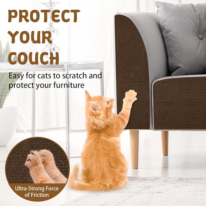 Climbing Cat Scratcher Mat Trimmable Cat Scratching Post Carpet 39.3’’x15.8’’ - Image 4
