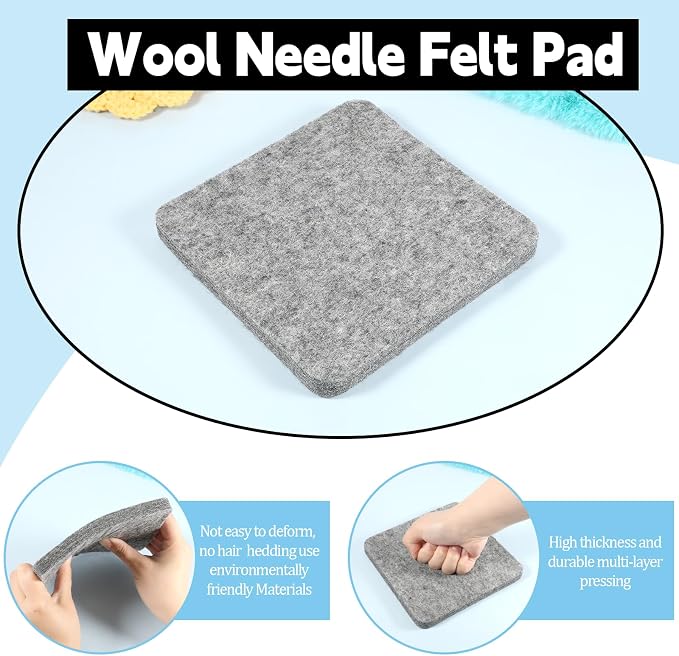 Aeaocvo Needle Felting Pad, 6×6 in Needle Felting Mat - Image 6