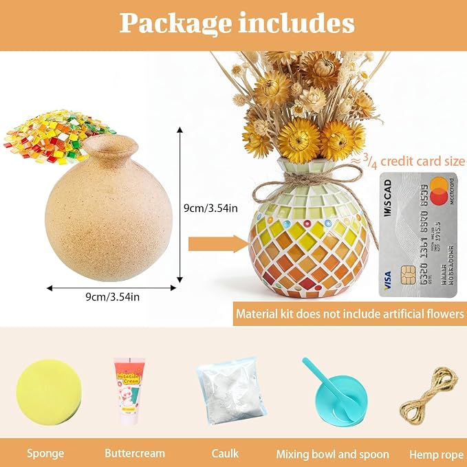 DIY Mosaic Vase Kit for Adults - Image 4