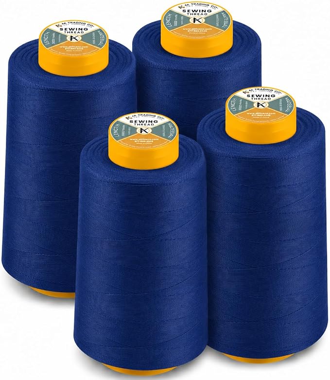 AK TRADING CO. 4-Pack Royal Blue All Purpose Sewing Thread Cones of High by Fabrics%7CEventDecor%7CCrafts%7CUpholsteryFoam