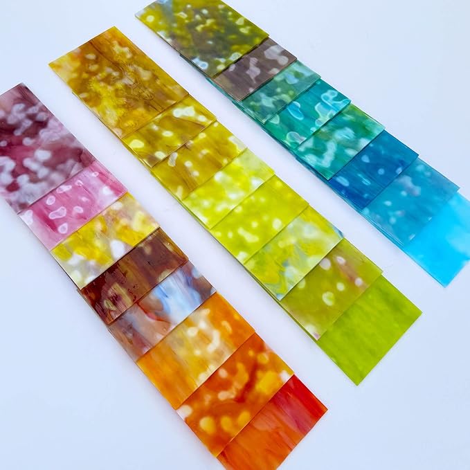 LITMIND 24 Sheets Premium Mottled Opal Stained Glass Sheets – 6 x 4 Inch - Image 5