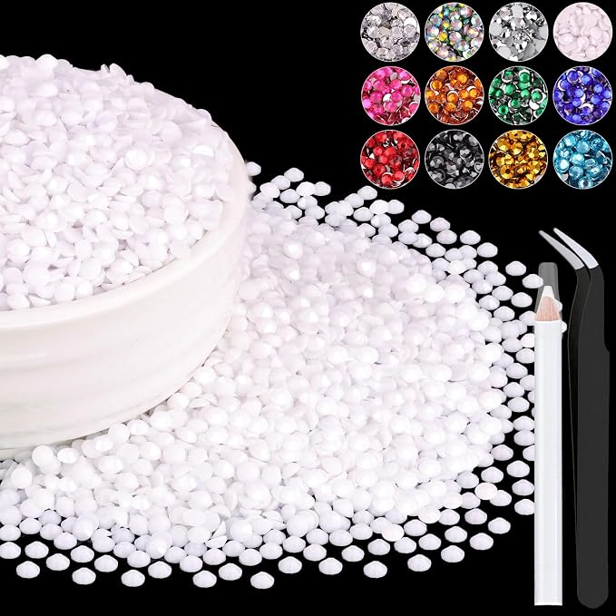 8000PCS 3mm Resin Rhinestones Bulk by BELLEBOOST
